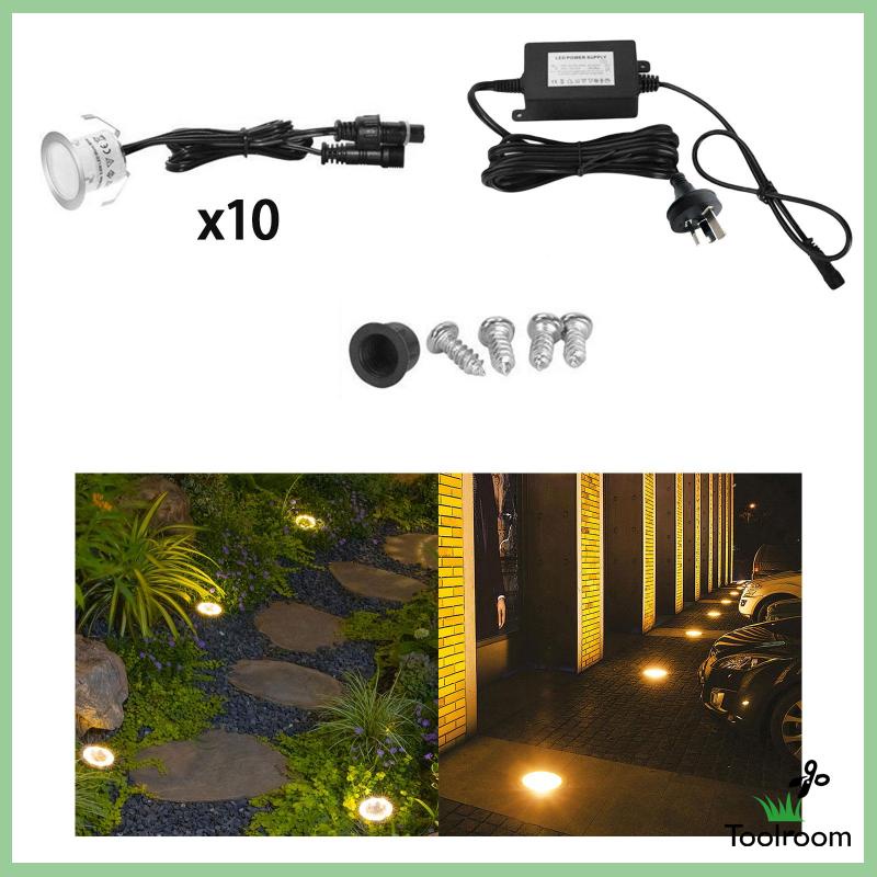 Bộ 10 Đèn LED Chống Thấm Nước Trang Trí Lối Đi Sân Vườn