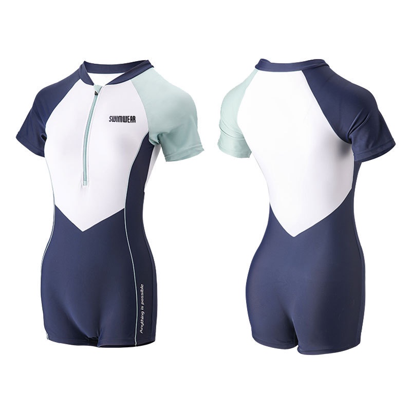 Bikini ra khơi 2 chiếc váy kín đáo có SIZE - áo tắm nữ ngắn tay AA7533