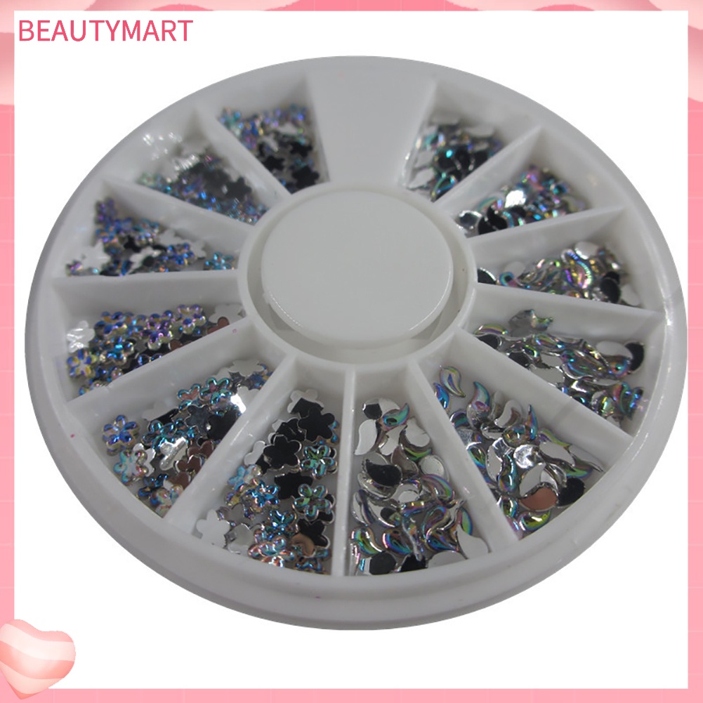 Khay Bánh Xe Đính Đá DIY Thời Trang Dành Cho Trang Trí Móng Tay