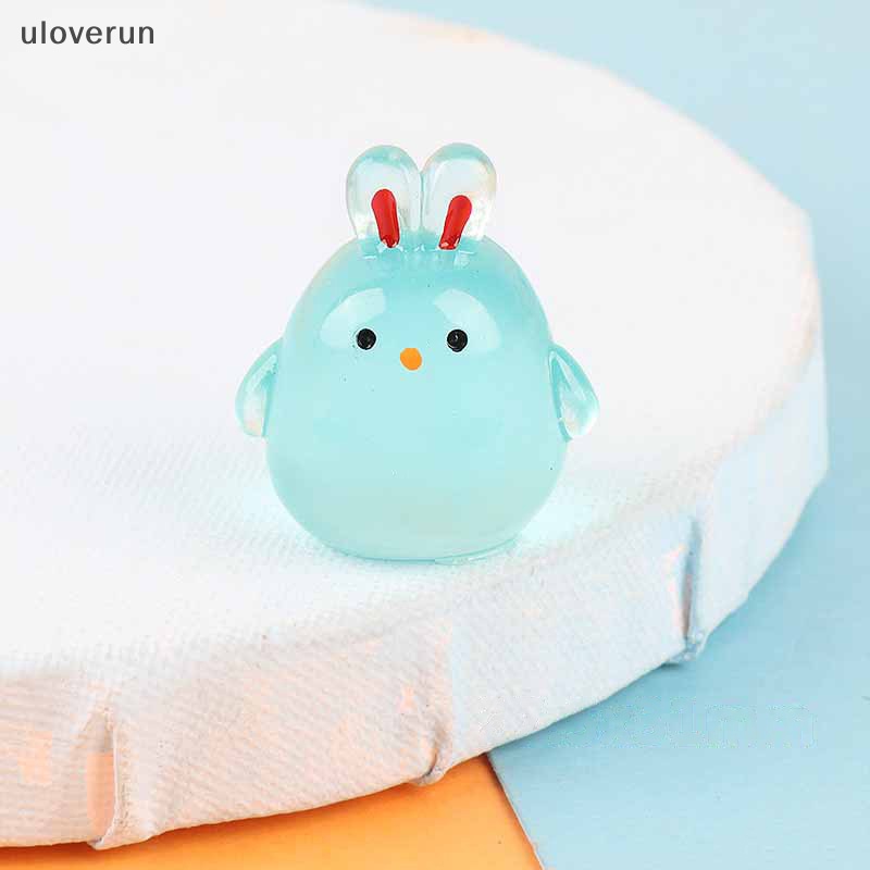 Set 2 Thỏ Dạ Quang Trang Trí Tiểu Cảnh