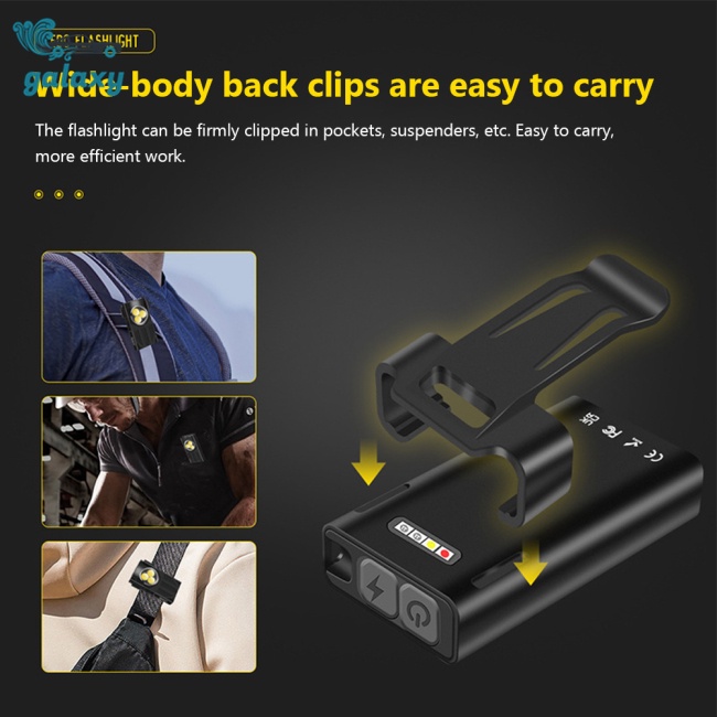 Galaxy Đèn Pin Mini Đa Năng 1100lm Bằng Hợp Kim Nhôm Có Móc Khóa Nam Châm