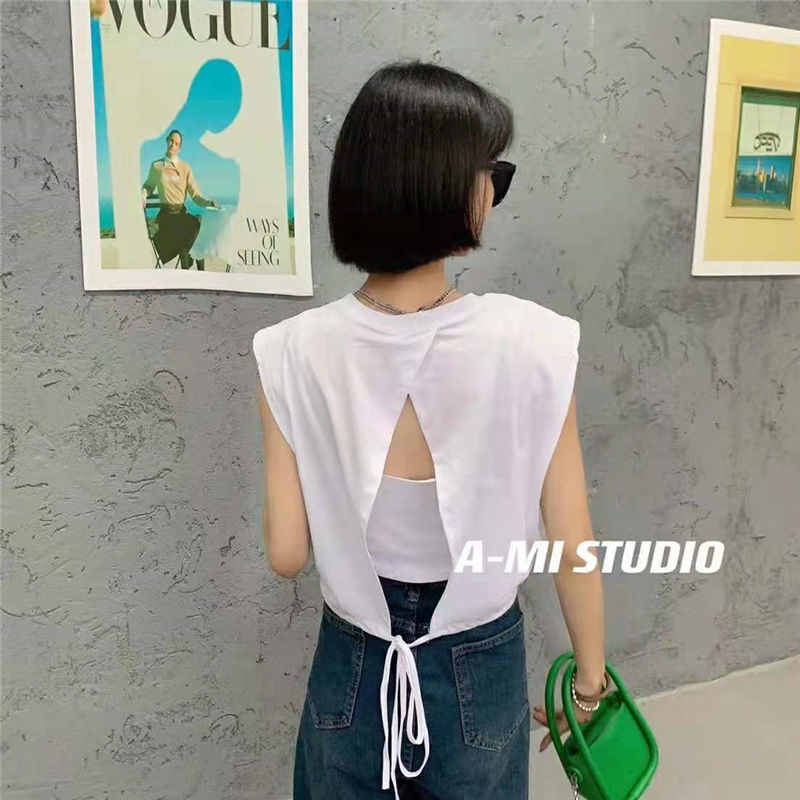 Áo Thun Hai Dây Dáng Rộng Thời Trang Mùa Hè Mới 2023 Dành Cho Nữ