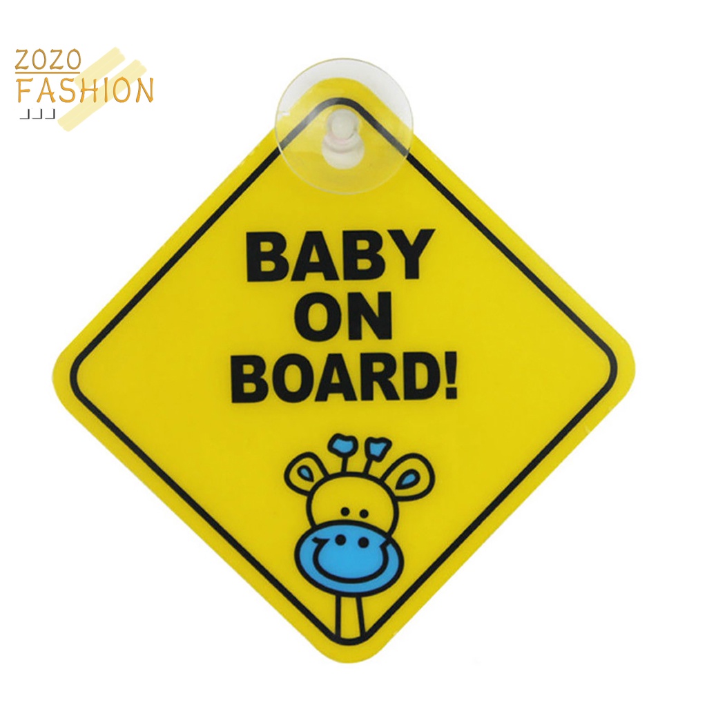 Miếng Dán Cảnh Báo Có Giác Hút Chống Nước Cho Xe Hơi