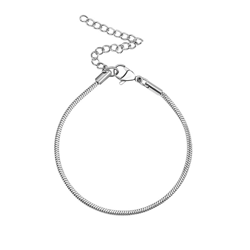 Thương Hiệu Mới Vòng Tay Dây Xích Bằng Thép Titan 3.2mm Phong Cách retro Thời Trang Dành Cho Nam Và Nữ
