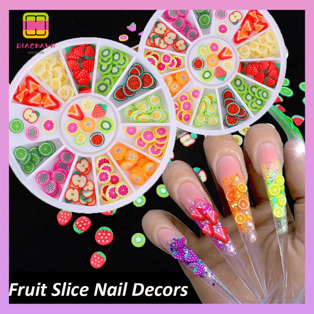 DIACHAVN Set 120 Hạt Nhựa Nhiều Màu Đính Móng Nghệ Thuật