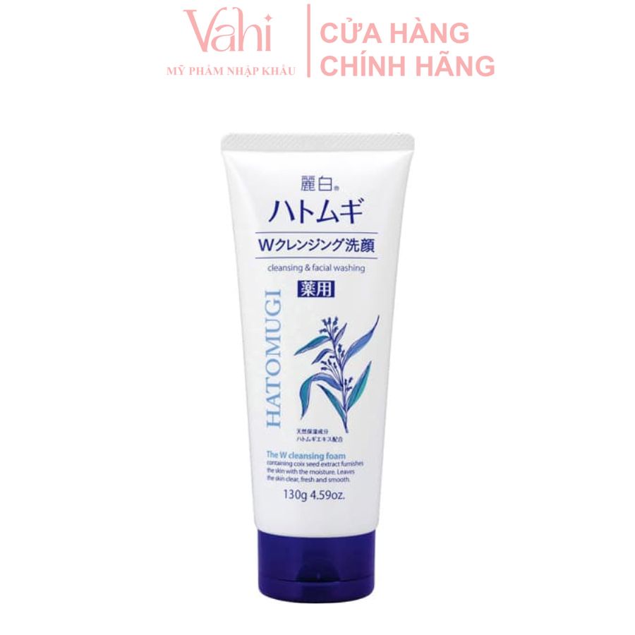 Sữa rửa mặt Reihaku Hatomugi Cleansing & Facial Washing màu trắng