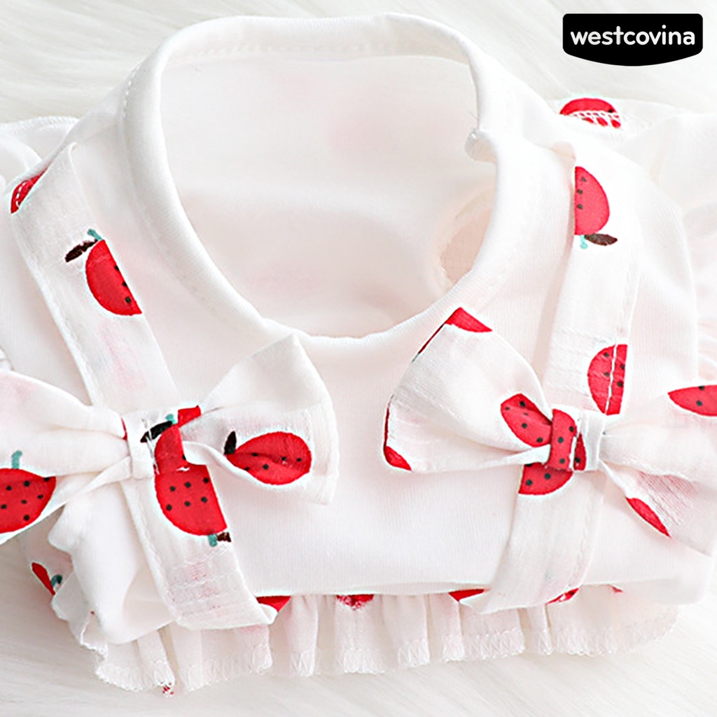 [COD]♞Đầm Không Tay In Họa Tiết Dâu Tây Tinh Tế Thời Trang Mùa Hè Cho Cún Cưng