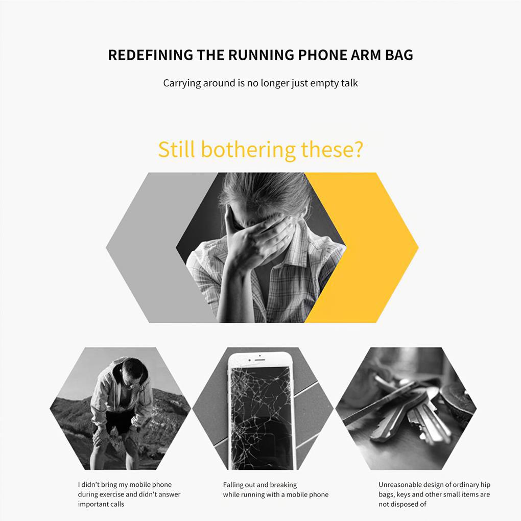 Ống Tay Áo Nén Khí Kèm Túi Đựng Điện Thoại Chống Tia UV Chống Trượt Tiện Dụng Cho Người Chạy Bộ / Chơi Golf