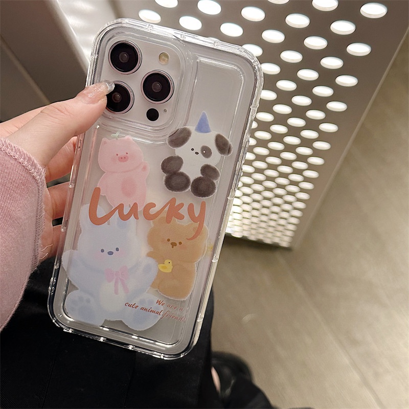 Ốp Điện Thoại Túi Khí Chống Sốc Hình Động Vật Cho iphone15 / 14promax / 13 / 12 / 11 XR / XS / X / XSMAX / 6PLUS / 6SPLUS / 7 / 8PLUS