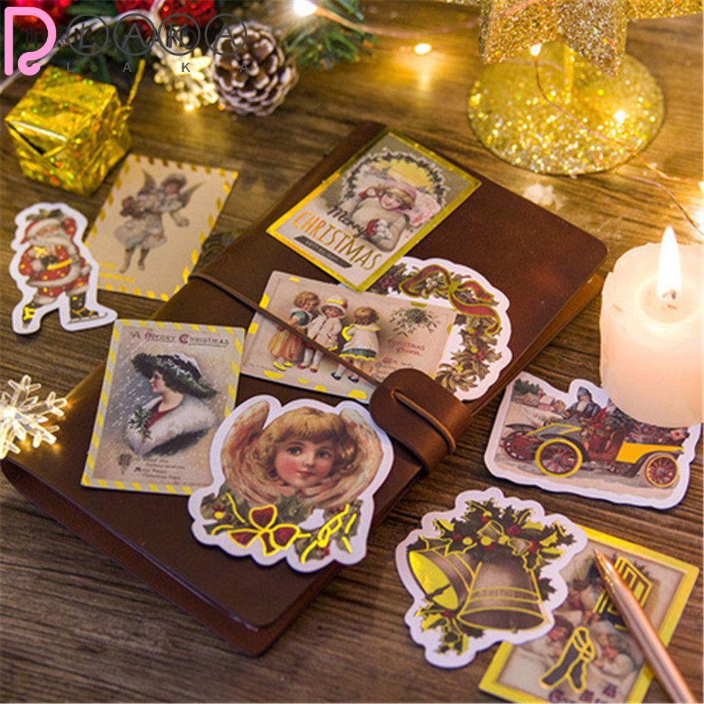 LAKAMIER Set 24 Sticker Dán Trang Trí Giáng Sinh