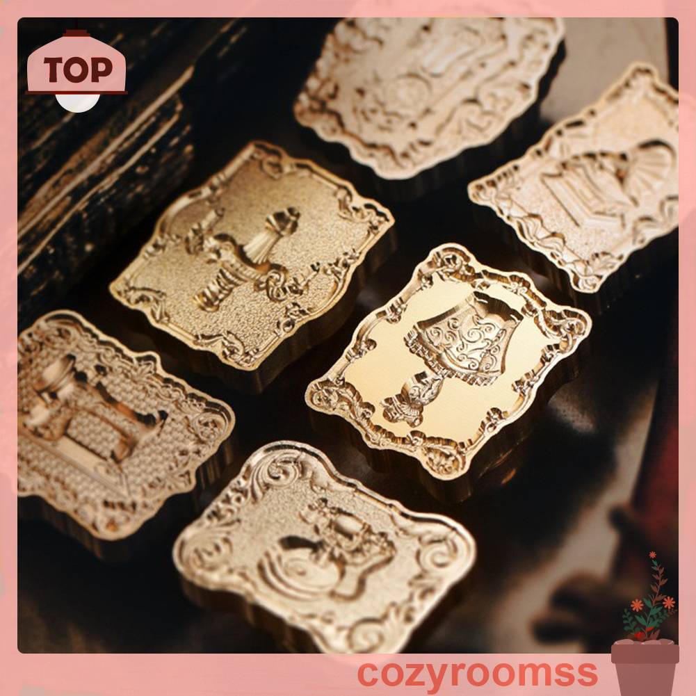 Đầu Tem Đóng Dấu Niêm Phong Thiệp Mời Đám Cưới DIY Phong Cách Retro