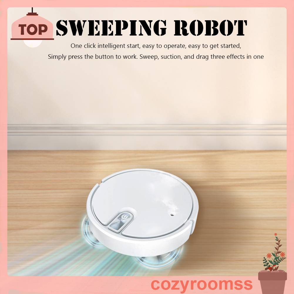 Máy Hút Bụi Tự Động 1200Mah Có Thể Sạc Lại Kèm Phụ Kiện