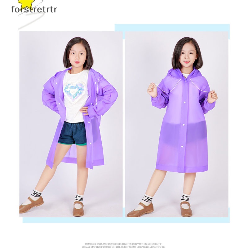 Forstretrtr Áo Mưa Họa Tiết Hoạt Hình Dễ Thương Cho Bé Chơi Lễ Hội Songkran