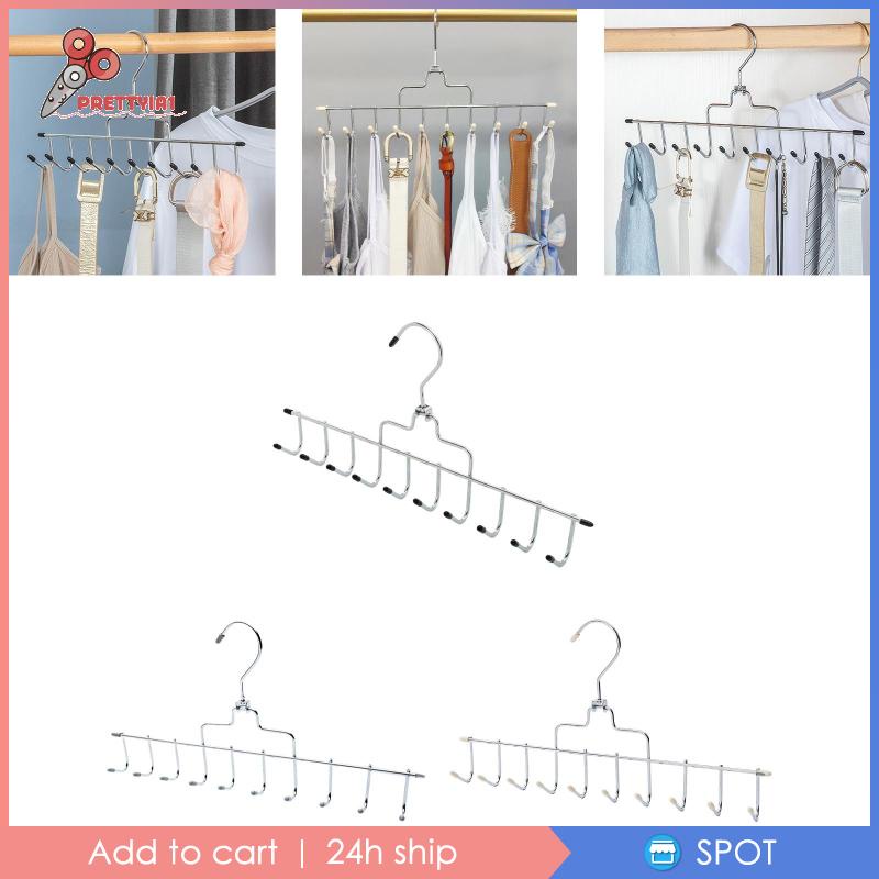 Giá Treo Cà Vạt / Khăn Choàng / Thắt Lưng 10 Móc Thiết Kế Xinh Xắn Tiện Dụng