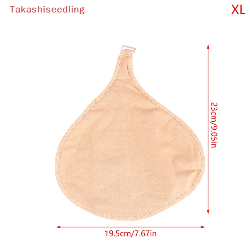 (Takashiseedling) Móc Cài Áo Ngực Giả Hình Tam Giác Bằng Cotton Bảo Vệ Ngực Nhỏ Gọn Có Túi