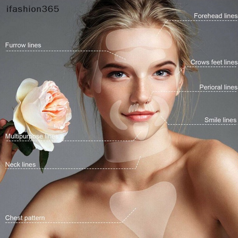 Set 18 Miếng Dán Silicone Loại Bỏ Nếp Nhăn Ở Trán Có Thể Tái Sử Dụng ifashion365