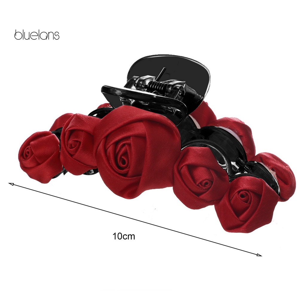 Bluelans Kẹp Tóc Hoa Hồng Vải Mềm Mại Siêu Nhẹ Không Trượt Thời Trang Cho Nữ