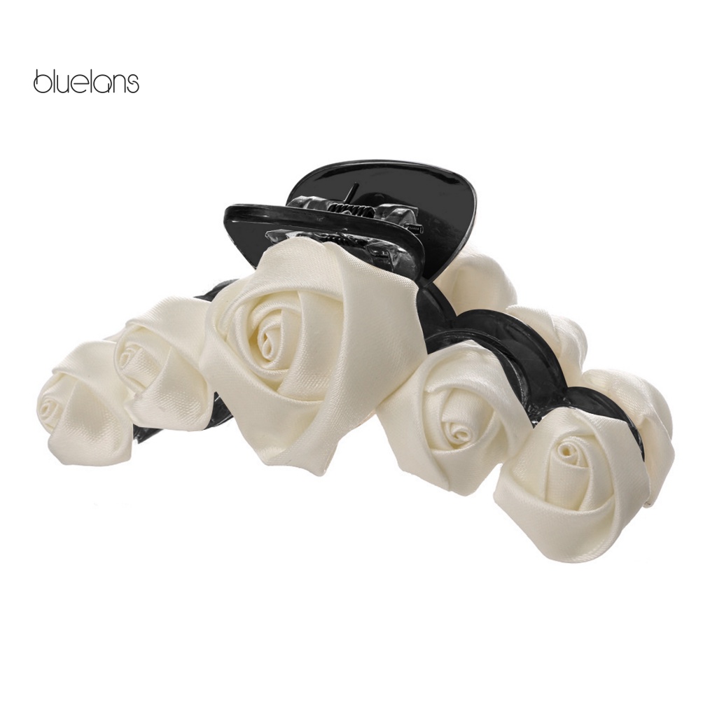 Bluelans Kẹp Tóc Hoa Hồng Vải Mềm Mại Siêu Nhẹ Không Trượt Thời Trang Cho Nữ