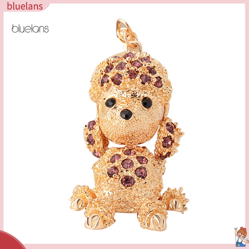 Móc Khóa Hình Chú Chó Poodle Đính Đá Dễ Thương