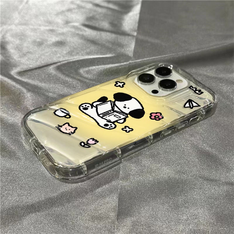 Ốp Điện Thoại Mềm Trong Suốt Màu Gradient Họa Tiết Chú Cún Dễ Thương 1312 INSC 711xr / 8 plus 14Promax