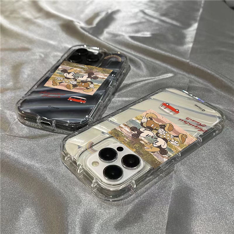 Ốp Điện Thoại Mềm Trong Suốt Họa Tiết Minnie Mickey Dễ Thương Cho Iphone 14Promax 8 xr 7 1312plus 11 8SJ1