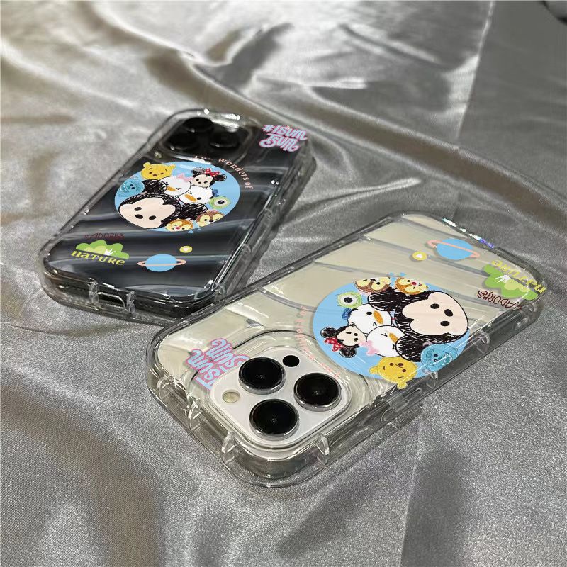 Ốp điện thoại di động Mickey Window iPhone14promax Ốp mềm 1312/11 Apple đáng yêu 7/8plus trong suốt xr/Ins QC5H