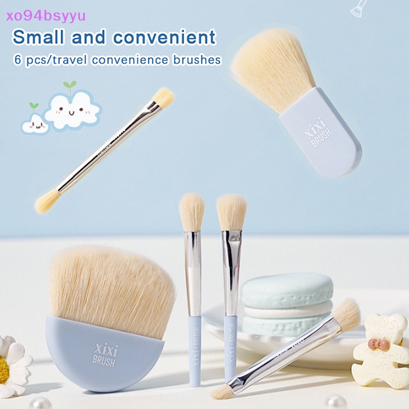 Set 6 Cọ Trang Điểm Mini Xo94Bsyu Kèm Hộp Đựng Tiện Lợi