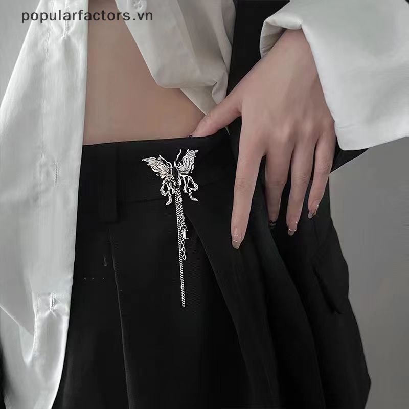 Bông Tai Hợp Kim Phối Dây Tua Rua Hình Bướm Thời Trang Cho Nữ