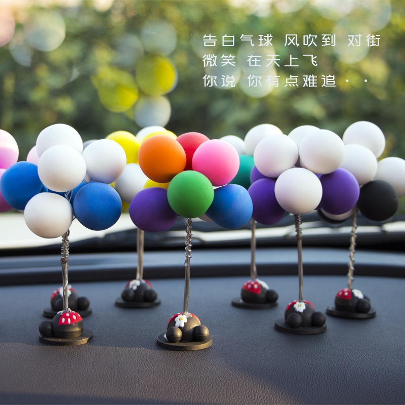 Mô Hình Tiểu Cảnh "Bong Bóng Bay Trang Trí Taplo Ô Tô Mini" Sen Đá, Sân Vườn/ Chậu Cây, DYI, Terrarium