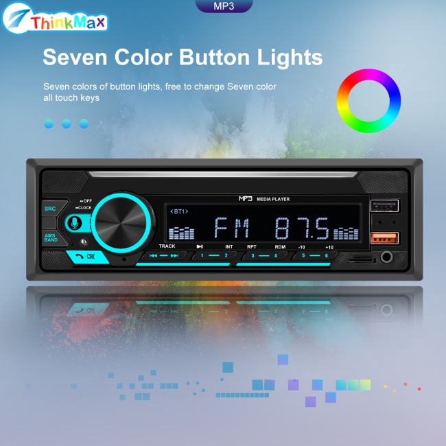Máy Nghe NhạC Mp3 1 Din 740 Bluetooth Đa Năng KèM Phụ KiệN