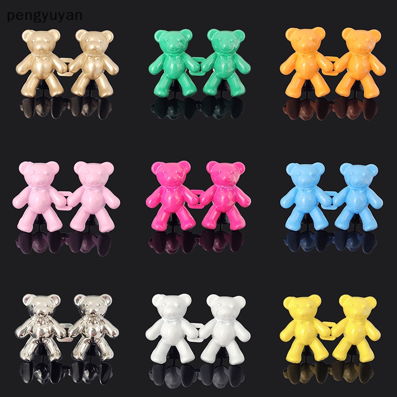 [pengyuyan] 1 Cặp Kẹp Thắt Lưng Bằng Kim Loại Hình Gấu Có Thể Tháo Rời [Mới]