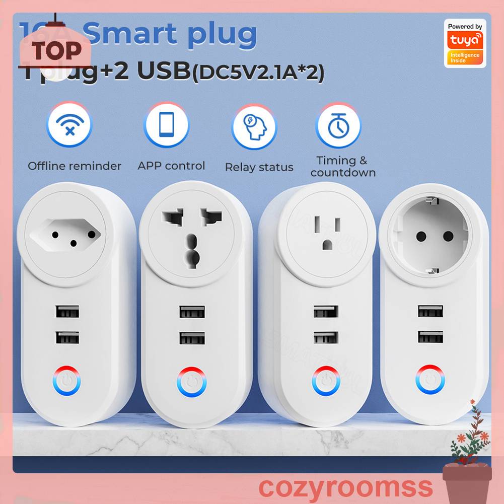 Ổ Cắm Điện Thông Minh 16A Điều Khiển Bằng Giọng Nói Qua Ứng Dụng