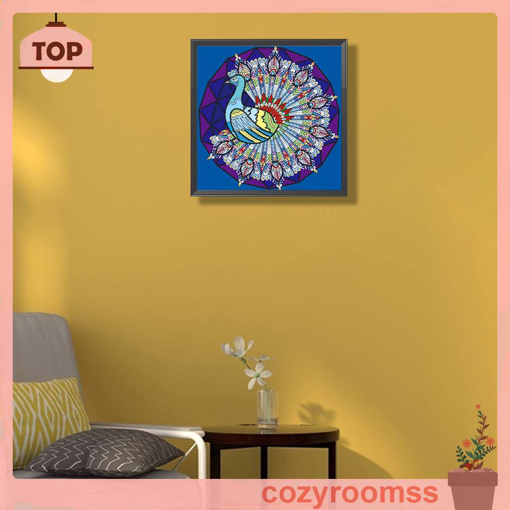 Bộ Tranh Đính Đá 5D DIY Hình Chim Công Đặc Biệt Để Trang Trí Nhà