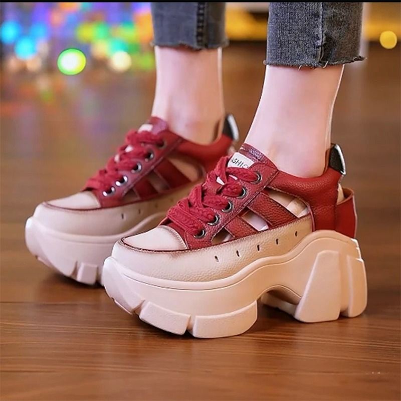 Giày Thể Thao Đế Dày 9CM Thoáng Khí Thời Trang Hàn Quốc Cho Nữ