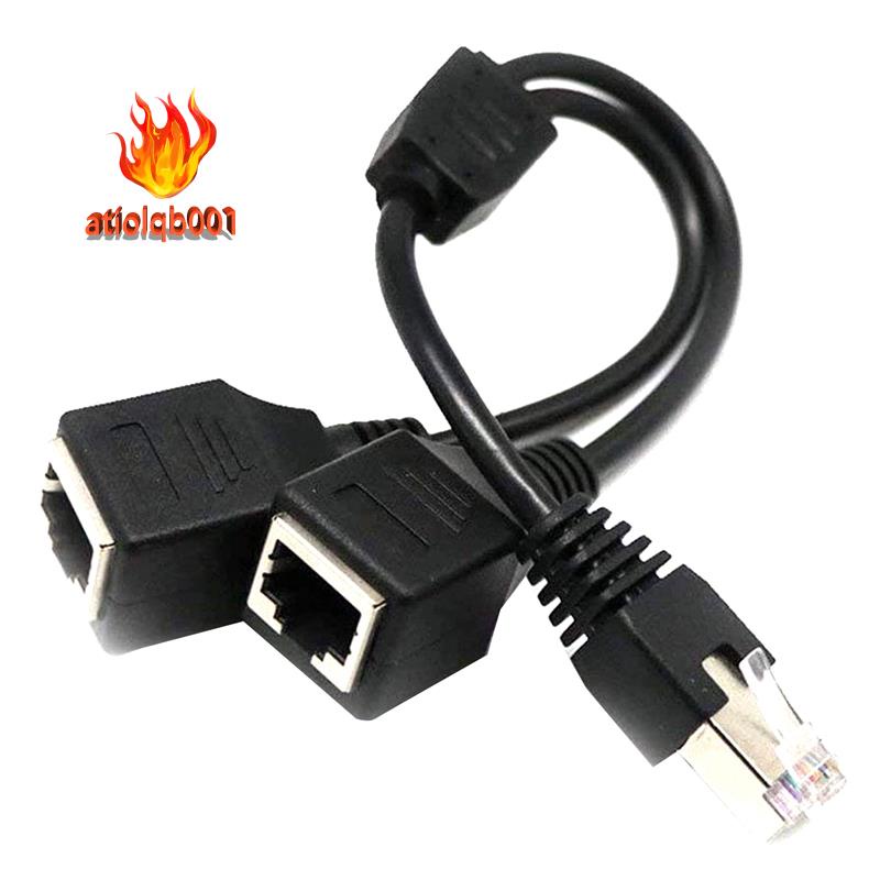 Dây Cáp Chia Cổng Mạng LAN RJ45 1 Male Sang 2 Female Cho Super Cat5 Cat6 Cat7 LAN Ethernet