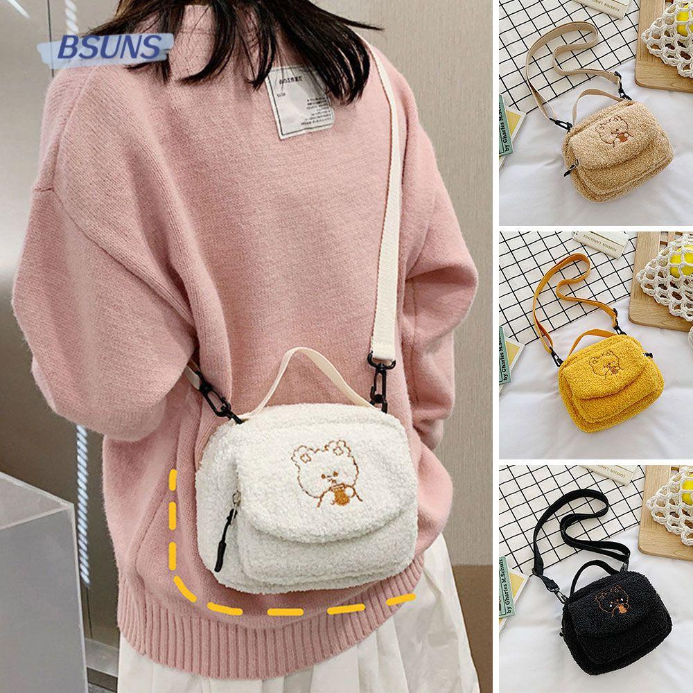 BSUNS Túi Đeo Vai Đựng Điện Thoại Họa Tiết Thêu Xinh Xắn