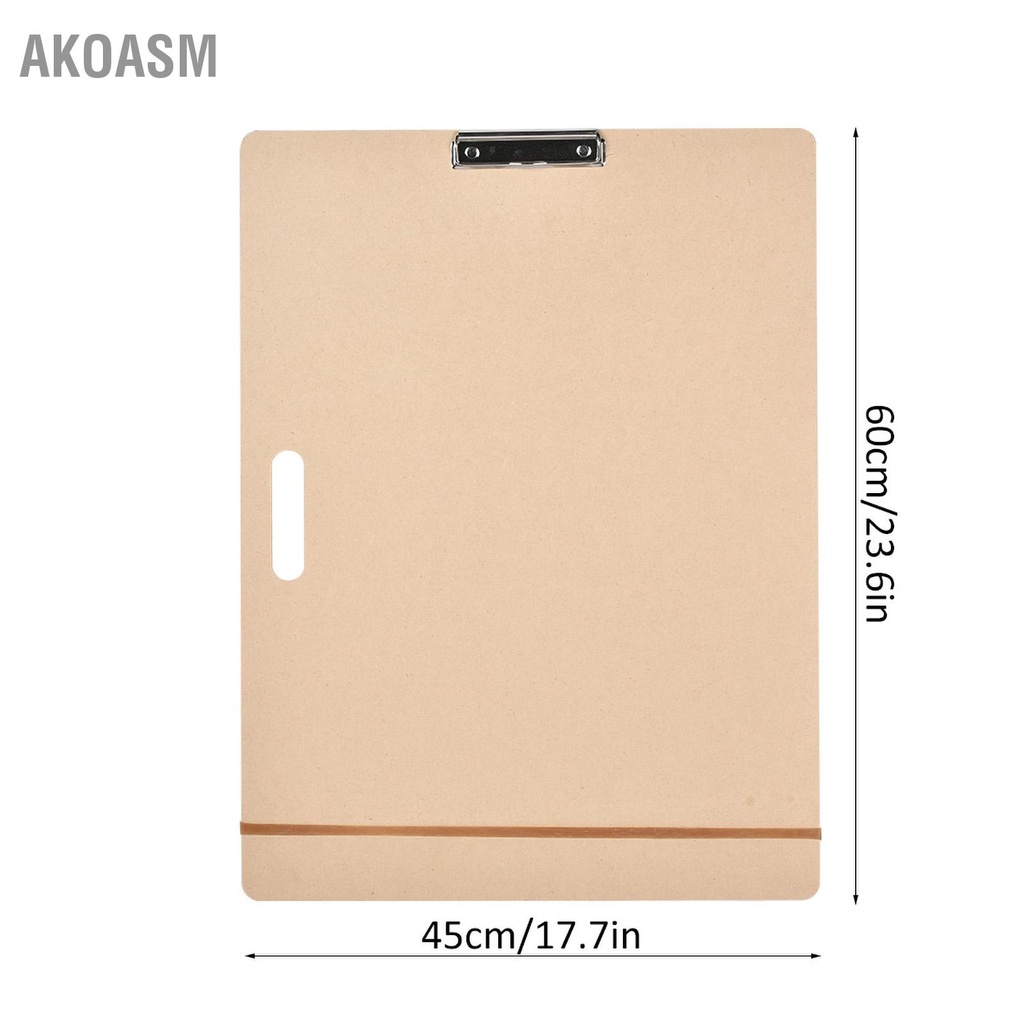 AKOASM Bảng phác thảo bằng gỗ dành cho sinh viên nghệ thuật di động 8K 45 × 60cm để vẽ tranh ngoài trời trong nhà