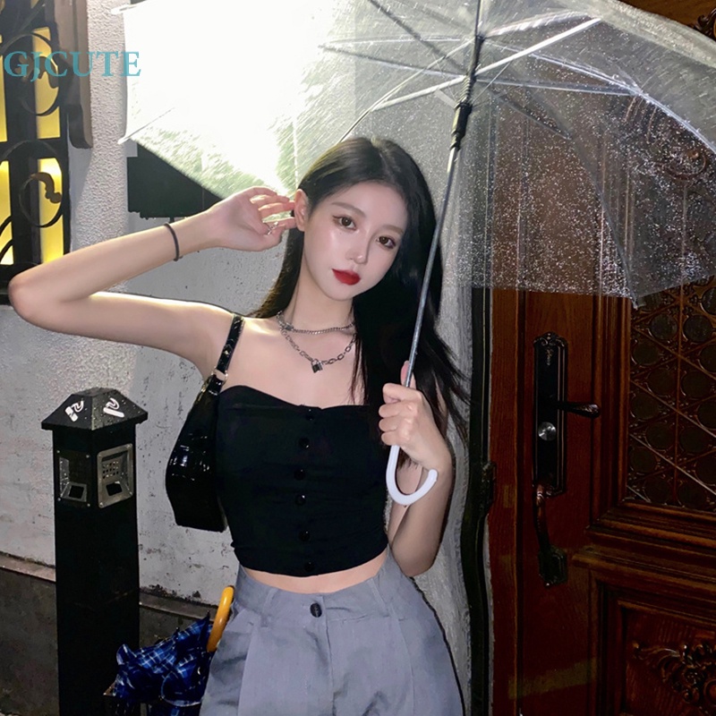 Áo Hai Dây Mỏng Mùa Hè Màu Trơn Gợi Cảm Cho Nữ WTD