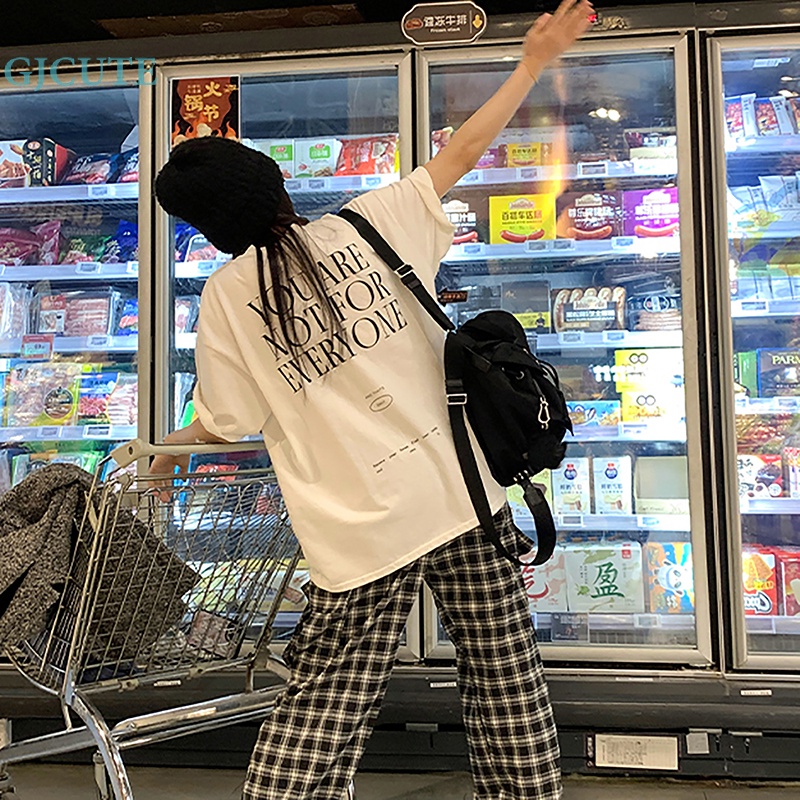 Áo Thun T-shirt Cotton Cổ Tròn Tay Ngắn In Chữ Thời Trang Mùa Hè Dành Cho Nữ