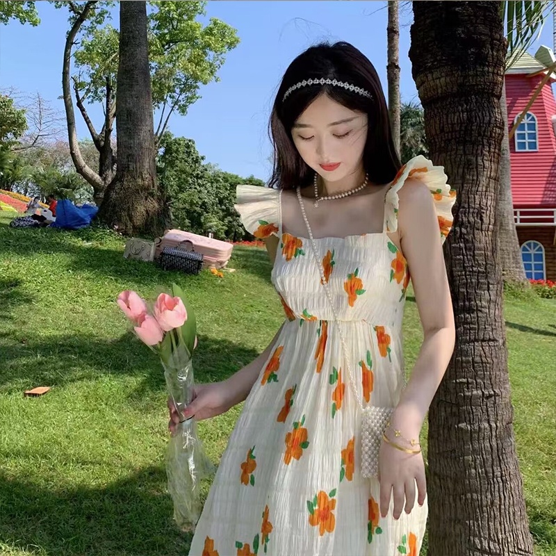 Đầm Cổ Vuông Thiết Kế Ngọt Ngào Thời Trang 2023 Cho Nữ