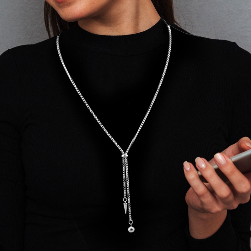 Ygt Vòng Cổ Choker Dây Xích Mặt Bóng Tròn Bằng Thép Không Gỉ Có Thể Điều Chỉnh Làm Quà Tặng Cho Nam Và Nữ