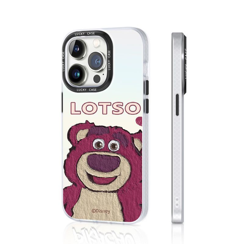 Ốp Điện Thoại IMD Hình Gấu Dâu Tây Màu Laser Cho Iphonexr128plusinspromax 1314 L3AS