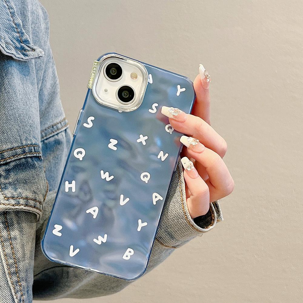 Ốp Điện Thoại Tpu Mềm Trong Suốt Chống Sốc Màu Xanh Dương Cho iPhone 14 13 12 11 Pro Max