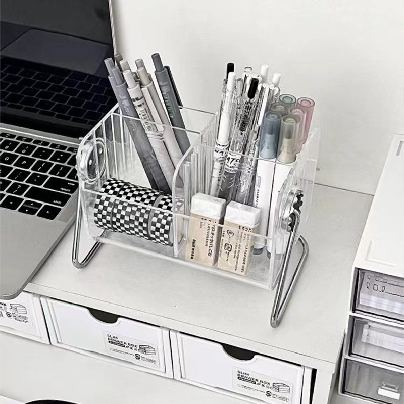 A - LIFE Hộp Đựng Cọ Trang Điểm Cỡ Lớn Trong Suốt Tiện Dụng