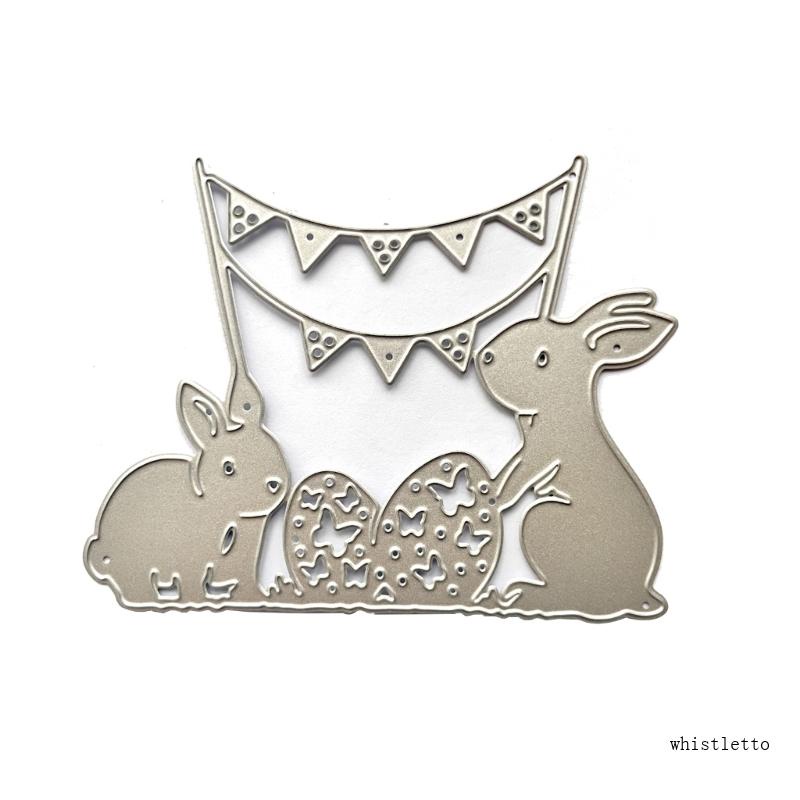 Khuôn Cắt Giấy Kim Loại Hình Thỏ Xinh Xắn