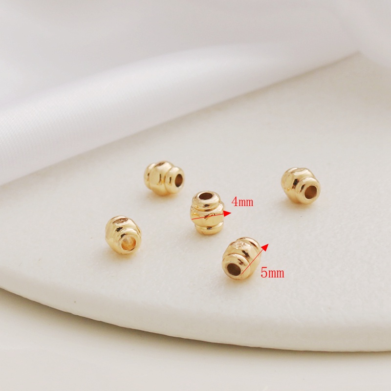 Bộ 50 Hạt Xỏ Lỗ Nhiều Màu Sắc Mạ Vàng 14k