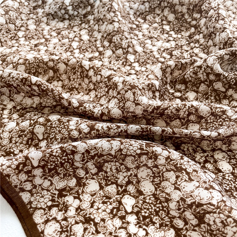 Khăn Choàng Cổ Hình Vuông 65 X 65cm Chất Liệu Cotton Lanh Mỏng In Họa Tiết Hoa Xinh Xắn Thời Trang Cho Nữ