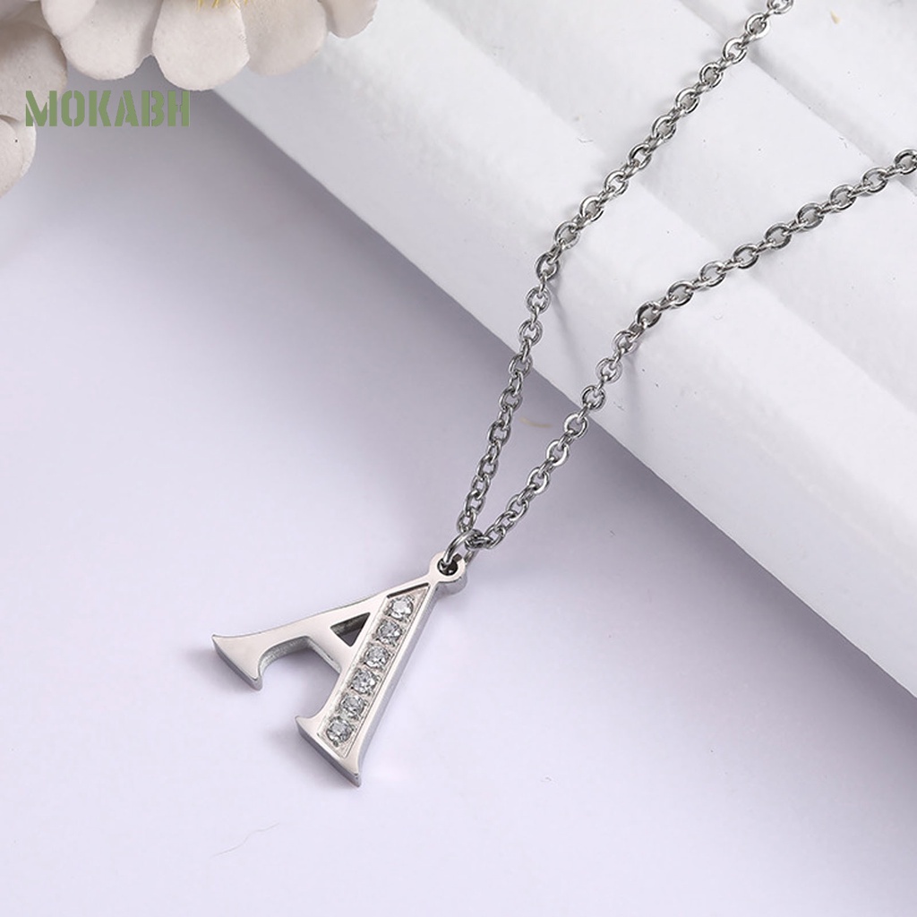[Mok Abh] Vòng cổ Mạ Điện Dùng Cho Ngày Của Mẹ Với 26 Chữ Cái
