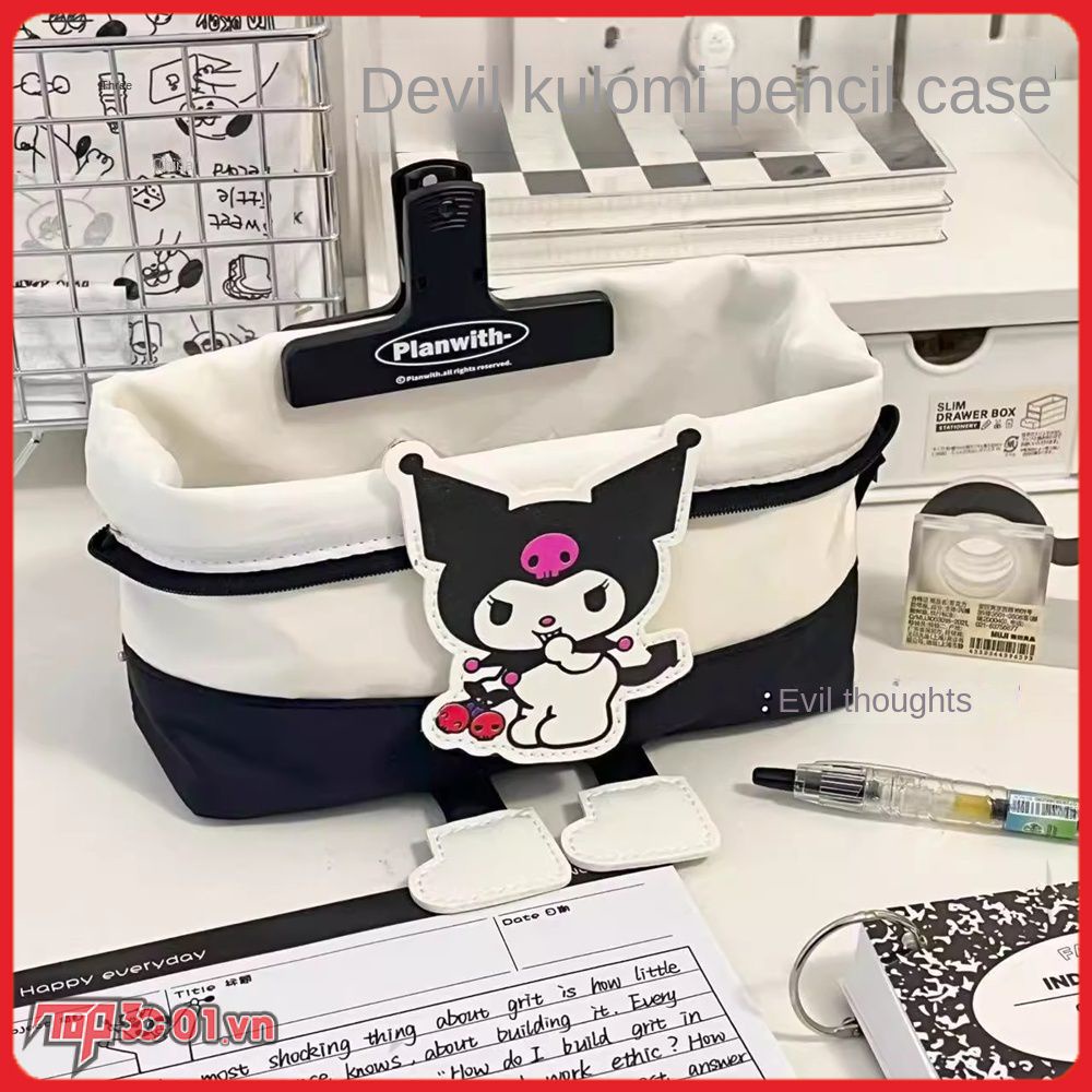 Hộp đựng Bút Sanrio Kulomi Oxford Dung Tích Lớn Học Sinh Nữ Hộp Bút Chì Văn Phòng Phẩm Có Khóa Kéo Túi Bút Lật Pacha Dog Túi đựng Mỹ Phẩm -top3C01