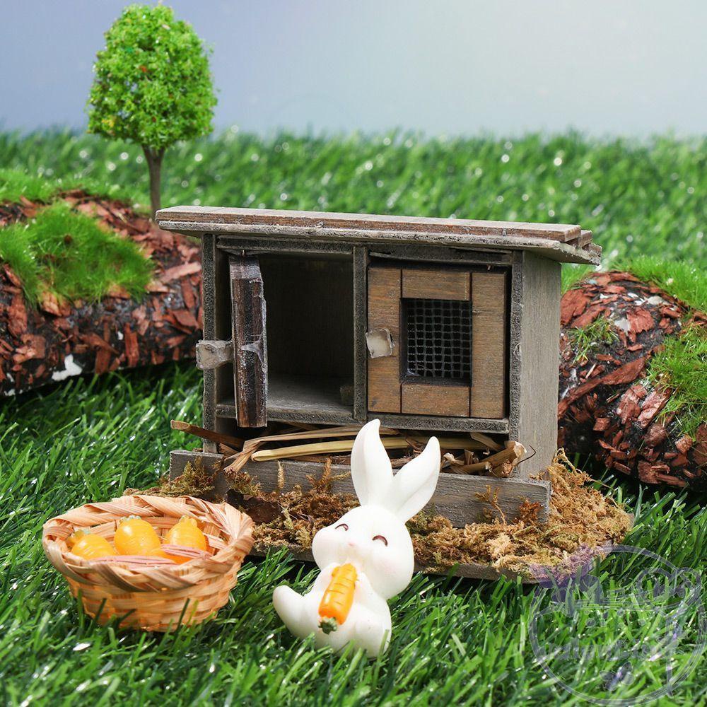 AVALENTINE Mô Hình Vòng Đuôi Gà Bằng Gỗ Tỉ Lệ 1 / 12 Dùng Trang Trí Tiểu Cảnh / Nhà Búp Bê DIY